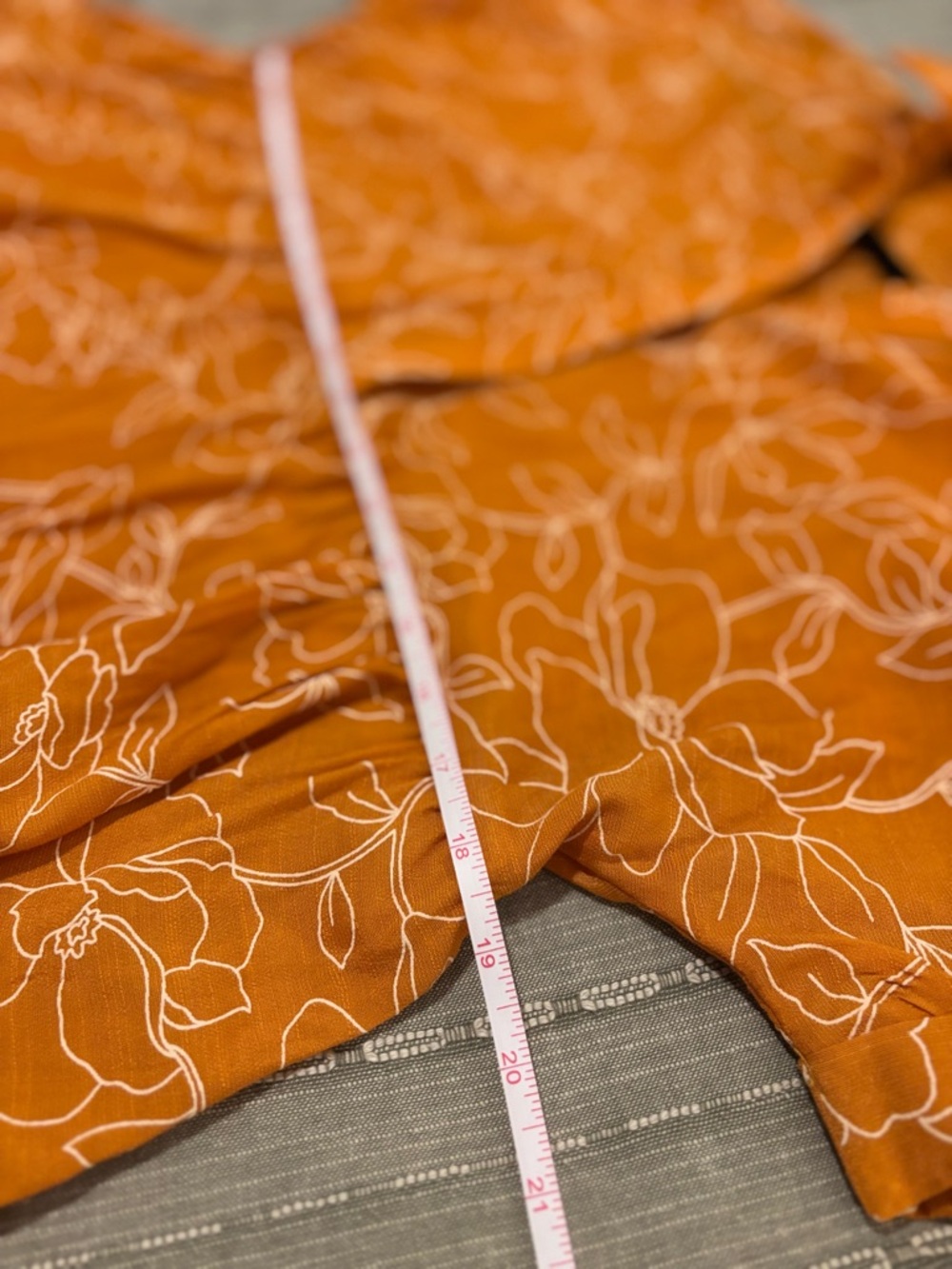 Cato Rust Floral V-Neck Tiered Peplum Top - Picture 6 of 6